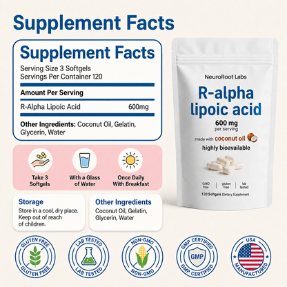 R-Alpha Lipoic Acid Softgels (600mg)