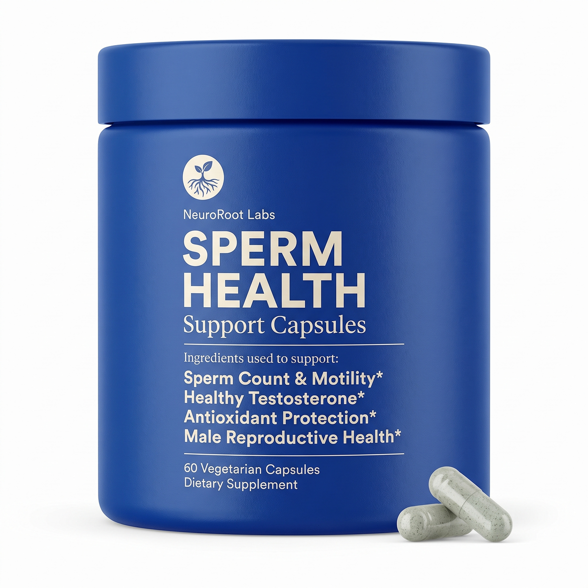 NeuroRoot Labs Sperm Health Support Capsules bottle